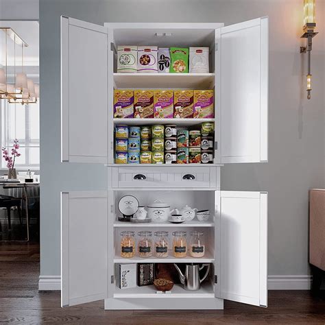 HLR 72 inches Kitchen Pantry Storage Cabinet, Pantry Cabinets with ...