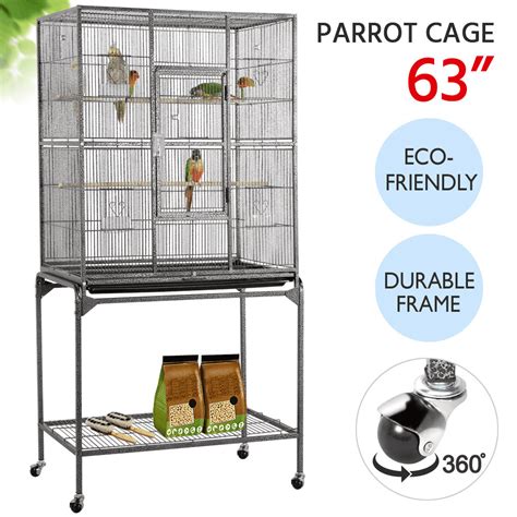 Yaheetech 63''H Large Parrot Cage w/ Stand, Hammered India | Ubuy