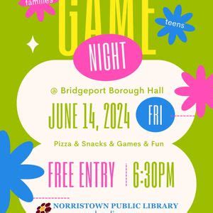 Bridgeport Family Fun Night, 63 W. 4th Street, Bridgeport, PA, 14 June ...