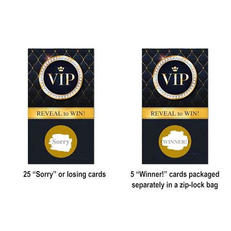 PROMO PRINTING GROUP, INC. VIP Scratch Off Cards 1 - India | Ubuy