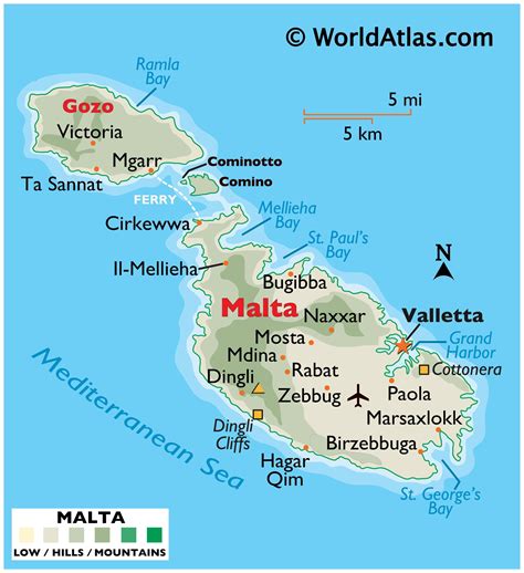 Malta Islands In World Map