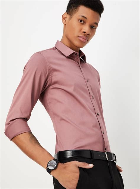 Buy Men Slim Fit Solid Formal Shirt Online at just Rs. 999.0 ...