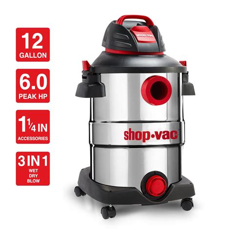 Buy Shop-Vac 12 Gallon 6.0 Peak HP Wet/Dry Vacuum, Stainless Steel Tank ...