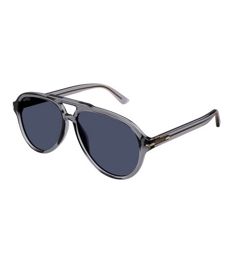 Gucci Men's Blue Aviator Sunglasses
