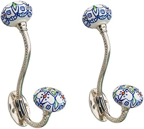 Maison Belle Ceramic Metal Wall Hooks Hanging Clothes Hat Coat Robe ...