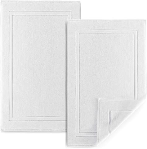 Amazon.com: Bath Rug White Bathroom Floor Mats - Washable Bathtub ...