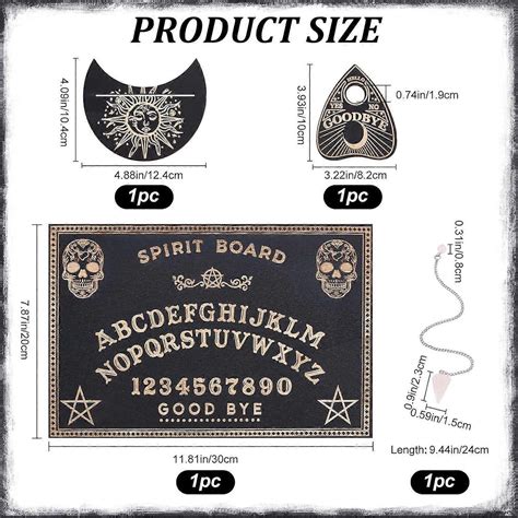 4Pcs Spirit Board Kit Tarot Card Holder Stand Pendulum Board Wooden ...