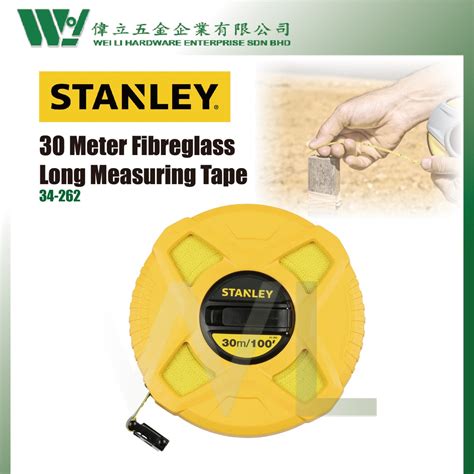 STANLEY 30M Fiberglass Closed Long Tape Measuring Tape STHT34262-8 ...