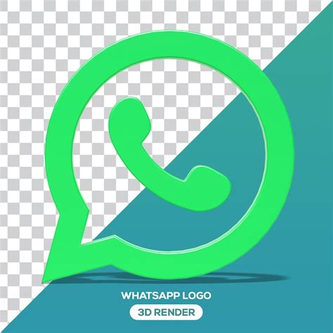 PNG 3D Whatsapp Logo Front Angle Isolado Render Meta Icon para mídias ...