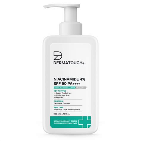 Niacinamide 4% SPF 50 Pa++++ Sunscreen Lotion – DERMATOUCH