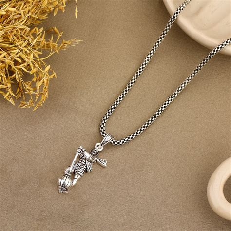 Hanuman Silver Pendant – Silverkaari