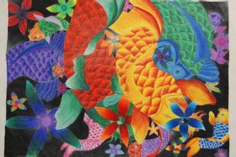 scratch art project - Artwork by Rachel