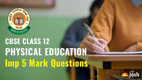 Important 5 Mark Questions for CBSE Class 12 Physical Education Exam ...