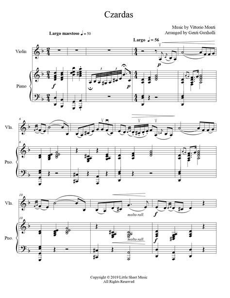 Vittorio Monti – Czardas (Violin Solo) – Littlesheetmusic