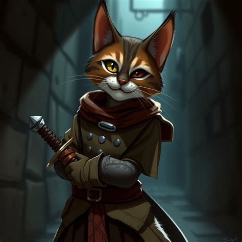 Meet the Charismatic Tabaxi Rogue: A Charming One-Eyed Wonder