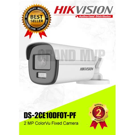 Jual HIKVISION DS-2CE10DF0T-PF 2MP ColorVu Fixed Bullet Camera ...