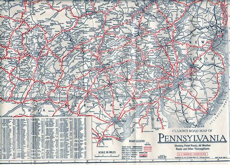 1920's Oil Company Road Maps of Pennsylvania