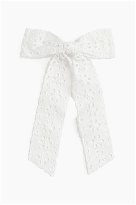 Broche para el cabello con moño de bordado inglés - Blanco - Ladies | H ...