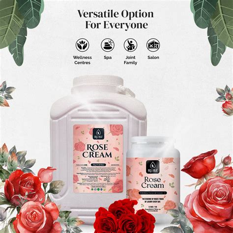 Rubz Rose Cream with Rose Extract & Vitamin - E | Deep Moisturizing wi