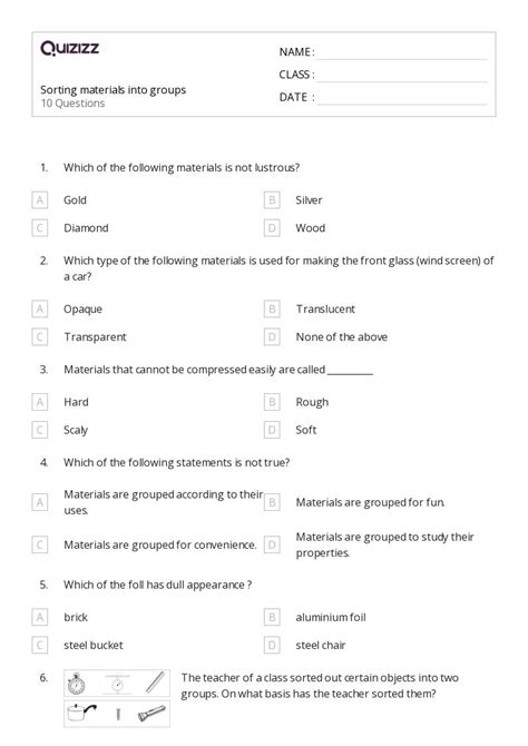 50+ Sorting Data worksheets for 6th Class on Quizizz | Free & Printable
