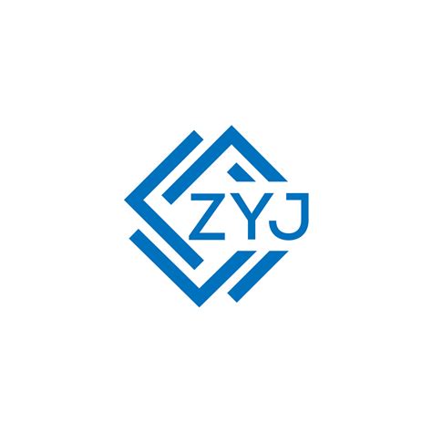 ZYJ technology letter logo design on white background. ZYJ creative ...