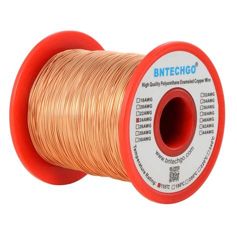 BNTECHGO 24 AWG Magnet Wire - Enameled Copper Wire - Enameled Magnet ...