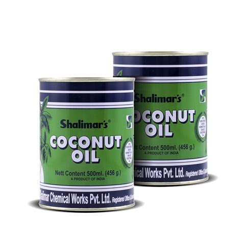 SHALIMARS Pure Coconut Oil Tin 500Ml (Pack Of 2) : Amazon.in: Grocery ...