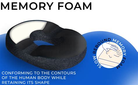 Trajectory Donut Pillow in Memory Foam for Tailbone Pain Orthopedic ...