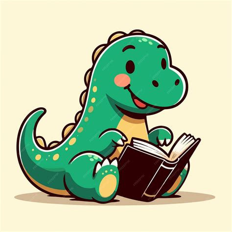 Premium Vector | Vector cute cartoon animals reading a book illustration