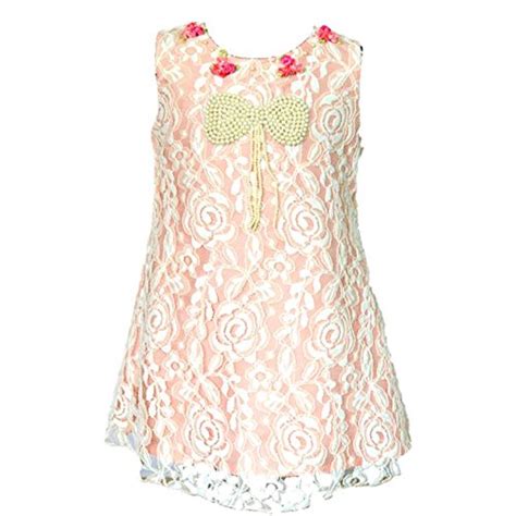 Petals Girls Synthetic Frock(GFP-1247-peach-30) : Amazon.in: Clothing ...