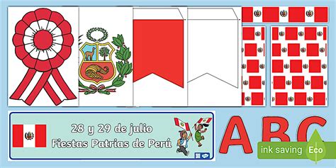 Periódico Mural: Fiestas Patrias (Perú) | Materiales Twinkl