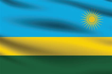 Drapeau du Rwanda couleurs officielles et proportions illustration ...