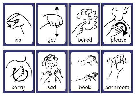 Image result for Printable Image of Sign Language Help