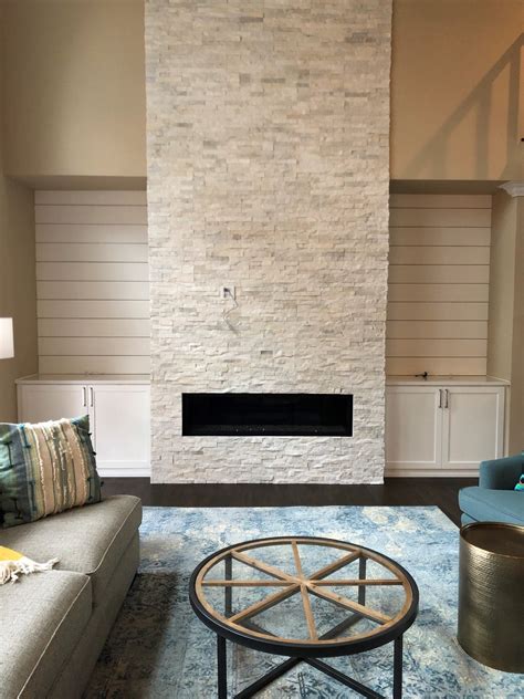 Stacked Stone Interior Fireplaces