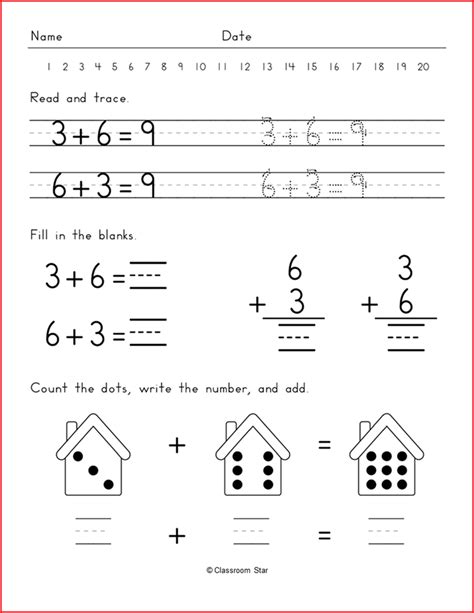 Image result for Kindergarten Math Worksheets Adding by 3