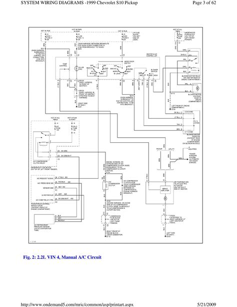 1999 Chevrolet S-10 Pickup Wiring Diagrams — S10LIFE