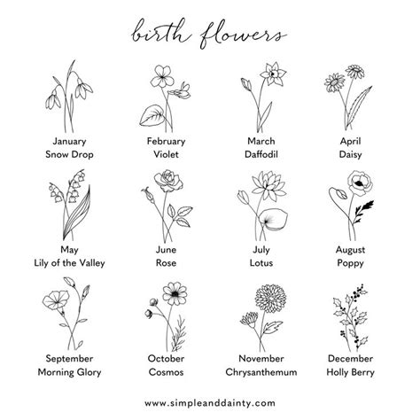 july birth flower fine line tattoo