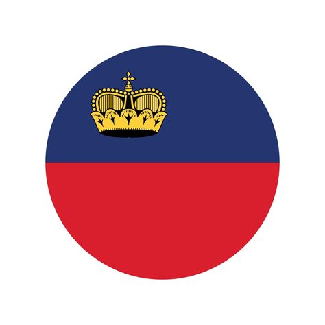 National Flag of Liechtenstein. Liechtenstein Flag. Liechtenstein Round flag. 44447677 Vector ...