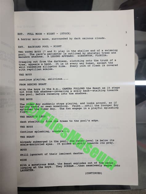 X Files Script -Episode "HUMBUG" - Not Production Used – The X-Files ...