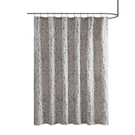 Madison Park Odette Fabric Shower Curtain Luxe Textured Jacquard ...