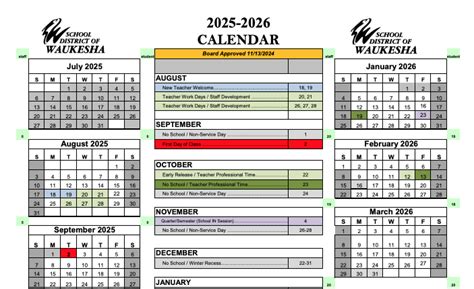 Board Approves 2025-2026 School Year Calendar | Lowell Elementary School