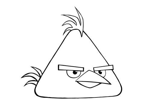 Chuck Angry Birds Coloring Pages