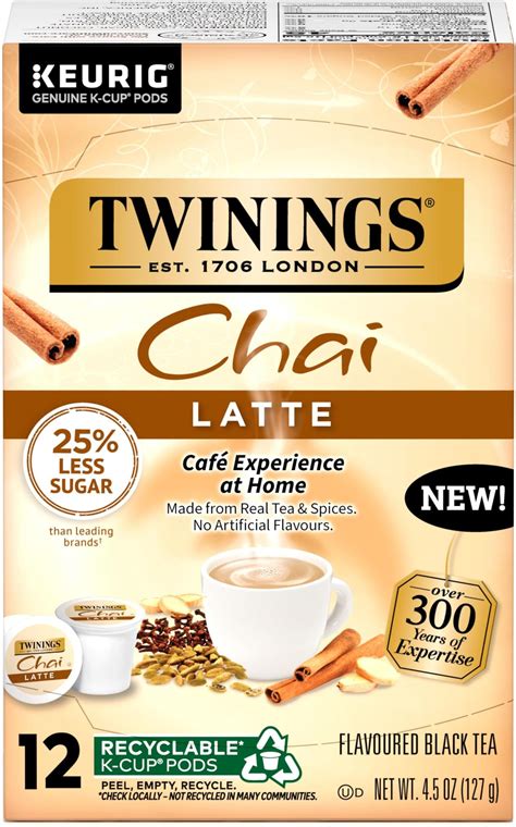 Amazon.com : Twinings Chai Latte Black Tea K-Cup Pods for Keurig, 12 ...