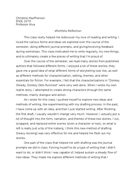 Image result for Reflections On ePortfolio Example