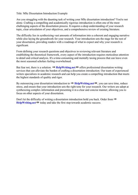 Image result for Example of a Dissertation Introduction