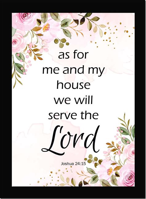 AR Creative As For Me And My House - Bible Verse Wall Photo Framed Wall ...