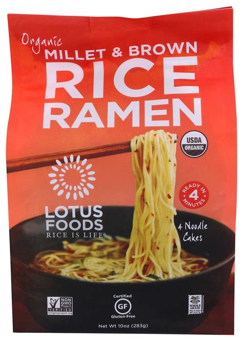 Lotus Foods Organic Millet and Brown Rice Ramen, 10 Ounce - 4 per pack ...