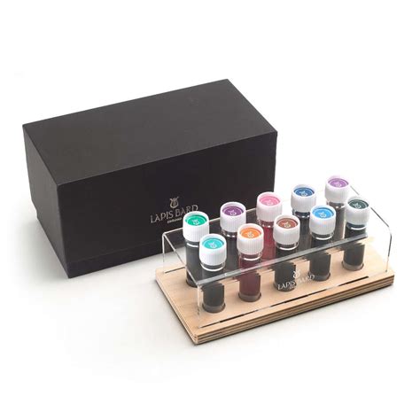 Buy Lapis Bard 5ml each+Acrylic Stand Ink Vial Set of 10 colors – Makoba