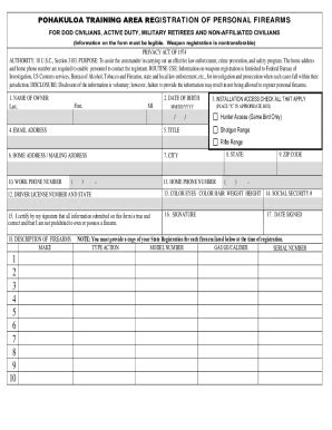 Fillable Online pta isportsman registration and possession of firearms ...