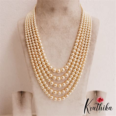 Elegant Multi Layered Pearl Haaram LH2079 – Kruthika Jewellery